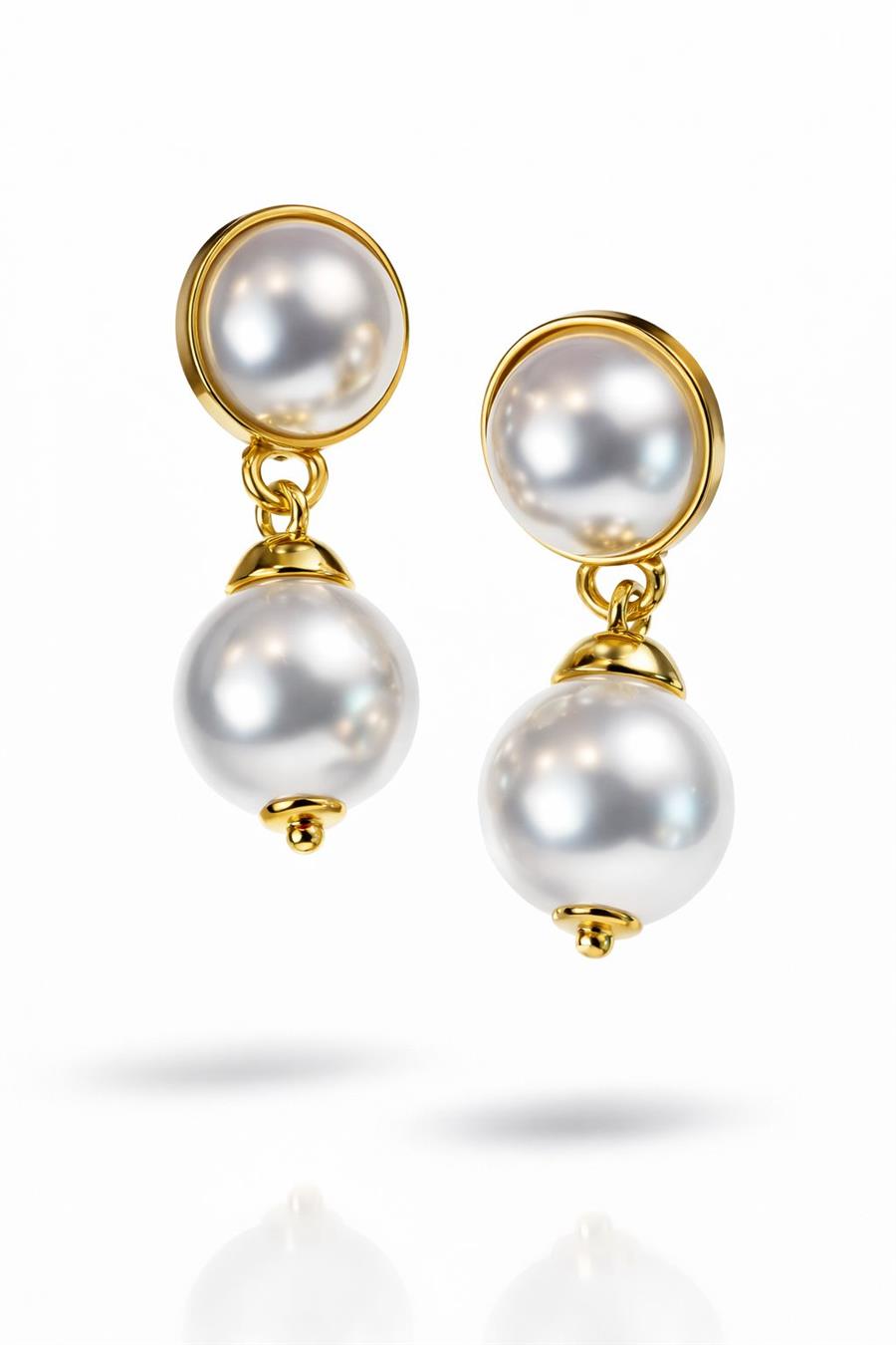 Alberta Gold Detaylı İnci Küpe